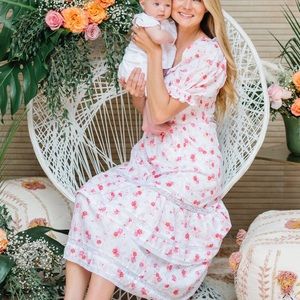 Loveshackfancy x target Cosette White with Pink Floral dress